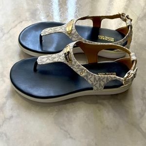 Michael Kors logo t-strap sandal